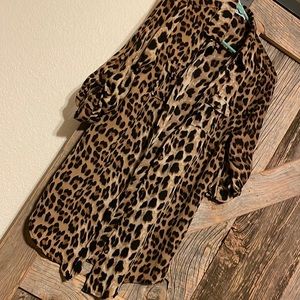 Cute animal print top 3/4 sleeve